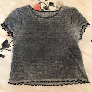 American Eagle Grey Crop Top